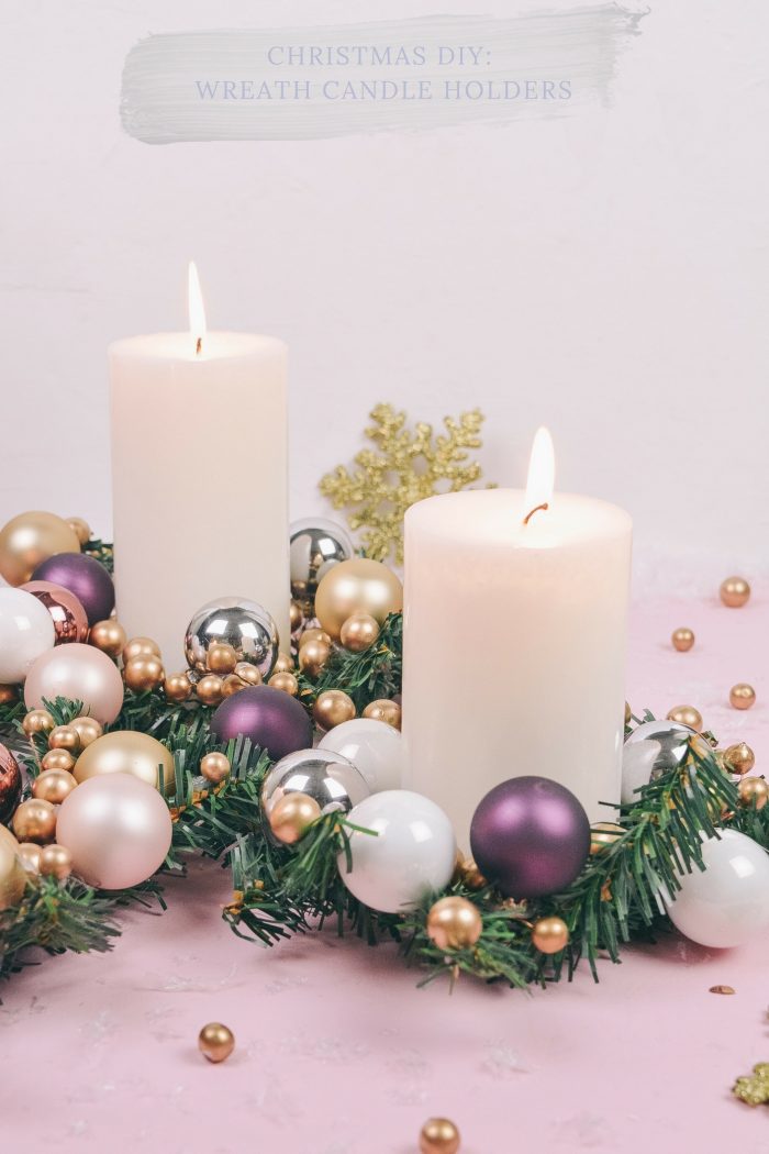 DIY: Christmas Wreath Candle Holders