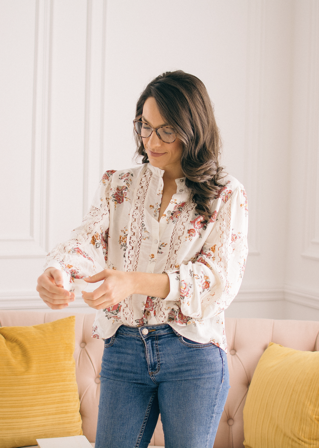 Floral Blouses For Fall | The Pink Brunette