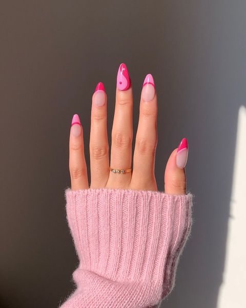 pink nails, pink nail designs, pink nails acrylic, pink coffin nails, pink nail designs acrylic, pink nail designs short, pink nail designs almond, pink almond nails, pink nails ideas, pink nails ideas acrylic, pink nail art, pink nails short, pink nails designs, yin yang nails, yin yang nails pink, yin yang nails almond