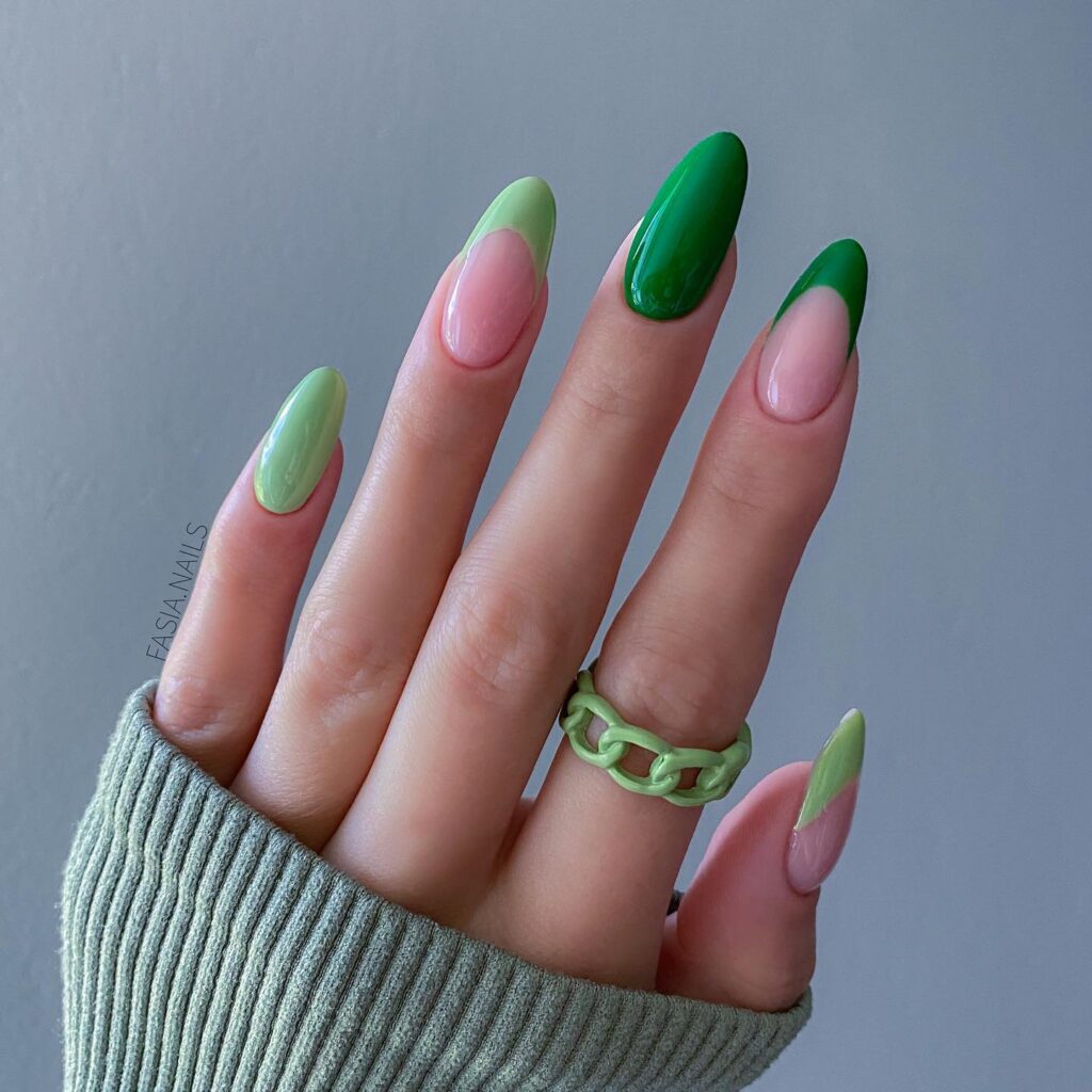 green nails, green nails acrylic, green nails ideas, green nails aesthetic, green nails designs, green nails short, green nails acrylic long, green nails acrylic long, green nails coffin, green nails almond, swirl nails, swirl nails green, gradient nails green, french tip nails green