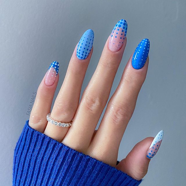blue nails, blue nails acrylic, blue nails short, blue nails ideas, blue nails with design, blue nails inspiration, blue nails aesthetic, blue nails almond shape, blue nail art, blue nail art designs, blue nail ideas short, polka dot nails, polka dot nails acrylic, polka dot nails blue