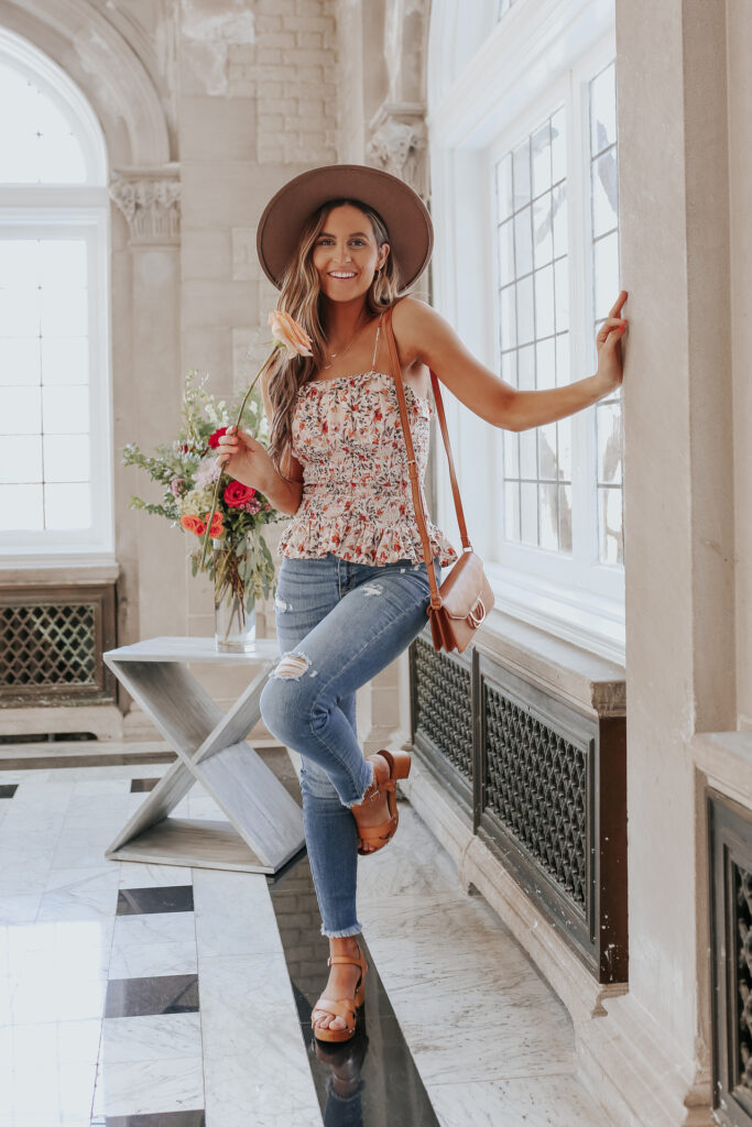 spring outfit, spring outfits, spring outfits 2022, spring outfits casual, spring outfits aesthetic, spring outfit ideas, spring outfits women, spring outfit inspiration, spring outfits for women, spring outfits 2022, denim jeans outfit, floral tank top outfit