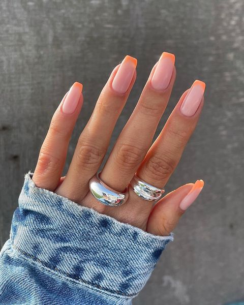 summer nails, summer nails 2022, summer nails colors, summer nails inspiration, summer nails short, summer nails acrylic, summer nails almond, summer nails coffin, summer nails beach, summer nail ideas, summer nail designs, summer nail art, orange nails, orange nails acrylic, orange nails designs, orange nails ideas, french tip nails