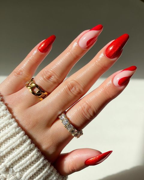 red nails, red nails acrylic, red nails ideas, red nails designs, red nails aesthetic, red nail art, red nail art designs, red nail designs, red nails almond
