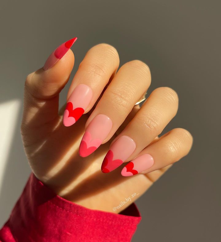 heart nails, heart nails acrylic, heart nails designs, heart nails short, heat nails art, heart nail designs, heart nail ideas, heart nail art, heart nails pink, heart nails red, red nails, pink nails