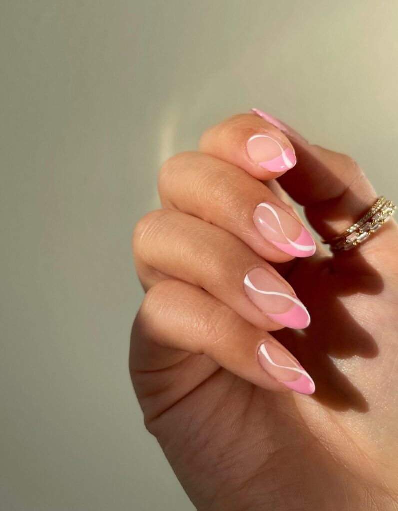 pink spring nail designs, pink spring nail designs 2023, acrylic nail designs spring pink, pink nail designs for spring, pink nails, spring nails, pink nails acrylic, pink nails ideas, pink nails design, spring nail art, spring nail designs, spring nail ideas, French tip nails, swirl nails